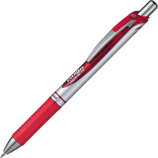 Pentel EnerGel BL77 Gel Pen - 0.7 mm - Rosso